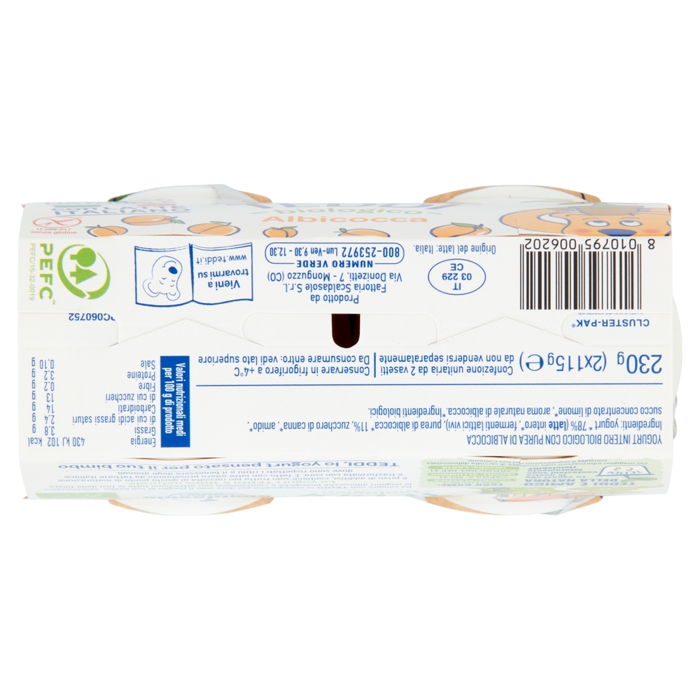 Yogurt Biologico Gusto Albicocca, 2x115 g